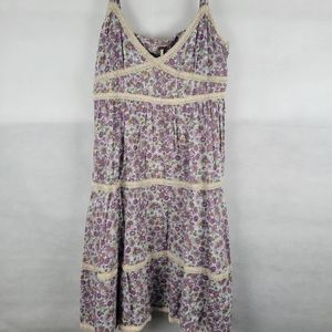 Free People Purple Floral Midi Dress